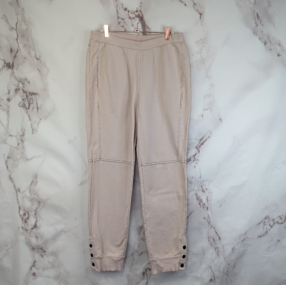 Soft Surroundings Sweatpants Women Medium Pink Take Time Pant Jogger High Rise